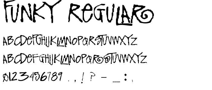 Funky Regular font